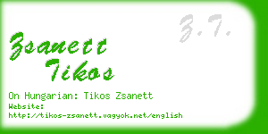 zsanett tikos business card